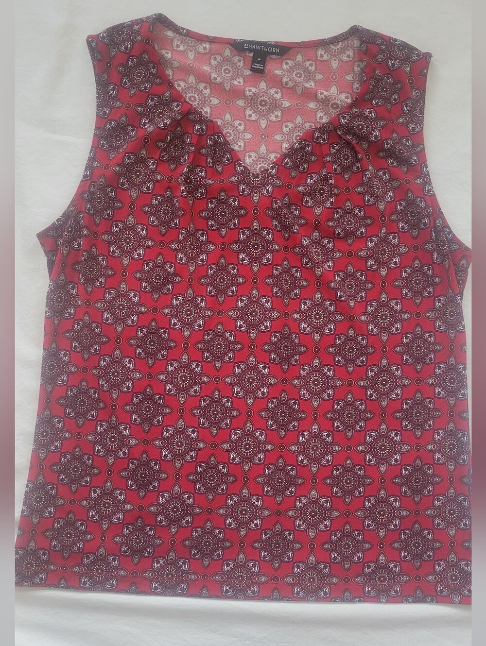 41 Hawthorn Red Printed Sleeveless Top